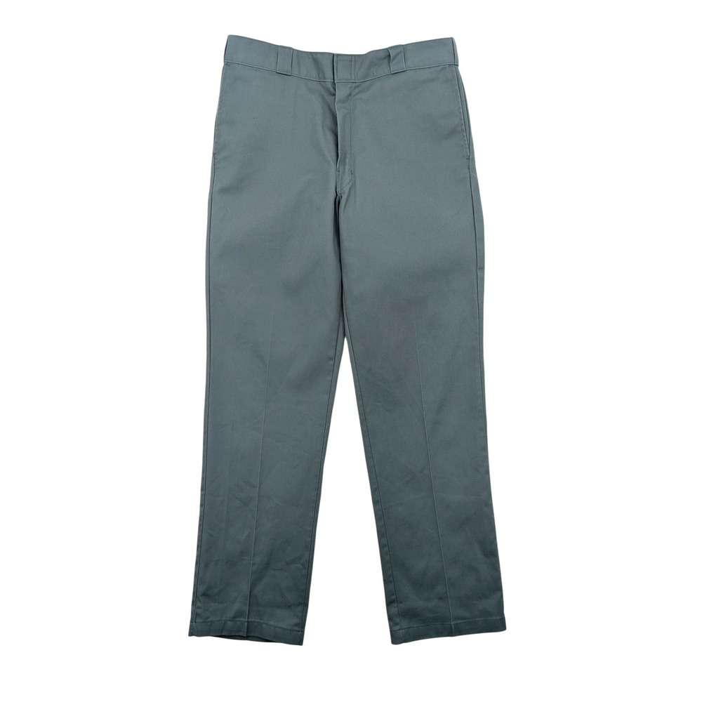 Dickies 874 Original Fit Work Pants Mens 36x34 Blue Green Gray Straight Leg
